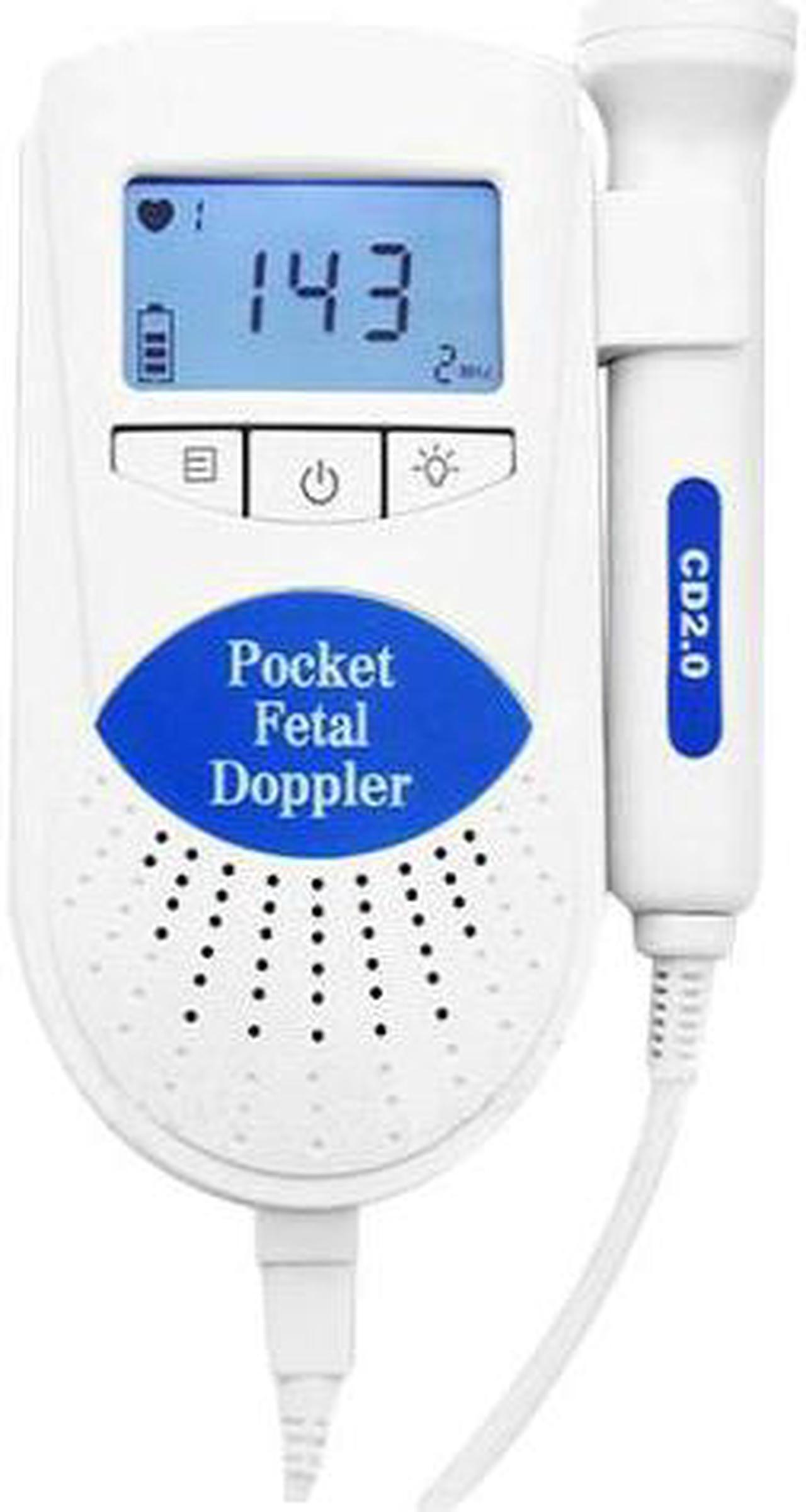 Alt view image 3 of 4 - Mericonn Fetal Doppler Monitor Household Fetus Baby Heartbeat Detector Portable Baby Heart Rate Monitor 2MHz