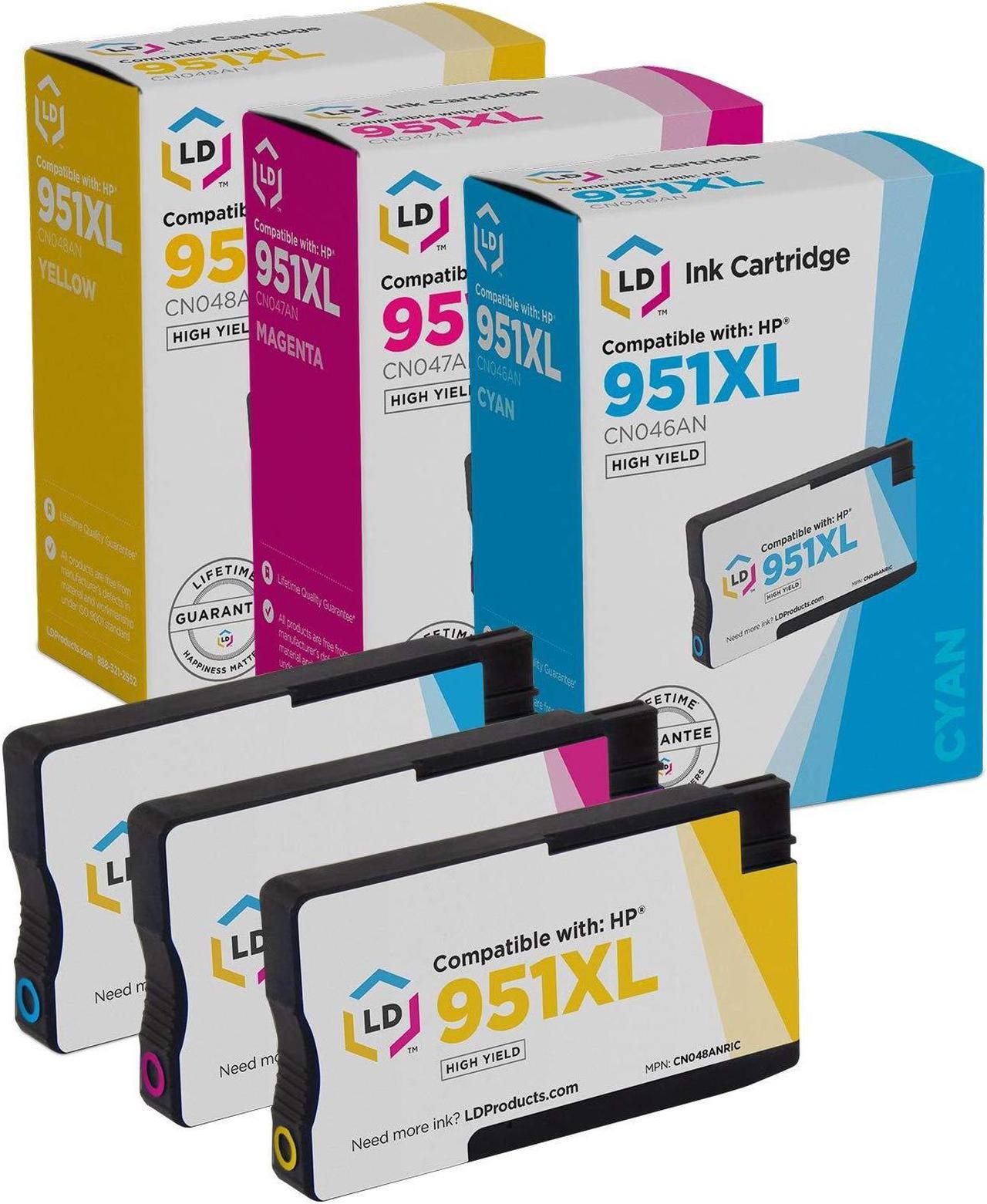 Main image of LD Products Compatible Ink Cartridge Replacements for HP 951XL High Yield (Cyan, Magenta, Yellow, 3-Pack)