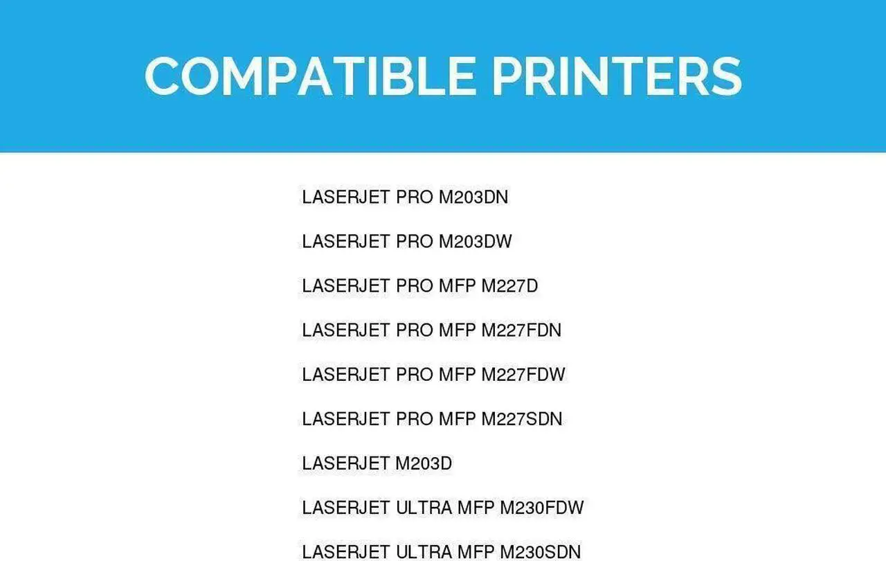 Alt view image 6 of 7 - LD Products Compatible Replacement for HP 30A CF230A 30X CF230X Toner Cartridge (Black) for use in HP Laserjet Pro: M203d, M203dn, M203dw, MFP M227d, MFP M227fdn, MFP M227fdw, MFP M227sdn