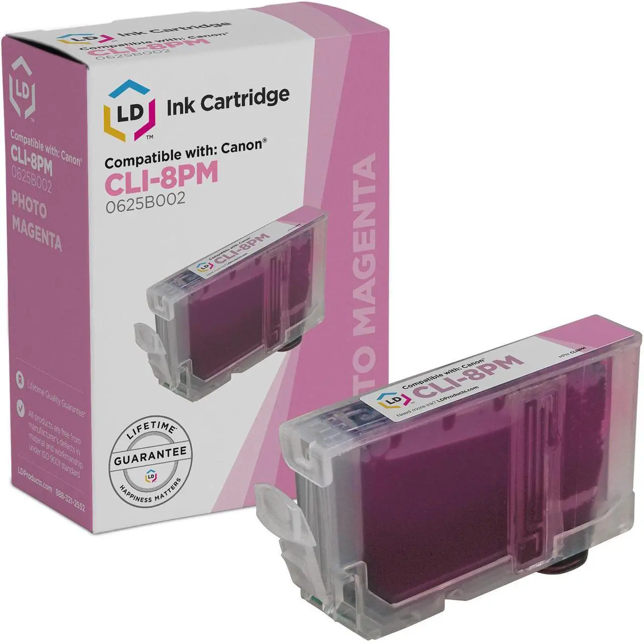 Main image of LD Compatible Ink Cartridge Replacement for Canon CLI8PM 0625B002 (Photo Magenta) Compatible w PIXMA iP4200 iP5200 iP5200R iP6600D MP500 MP800 MP800R MP830 MP950 MP600 MP810 iP4300 MP960 MP530 iP6700D