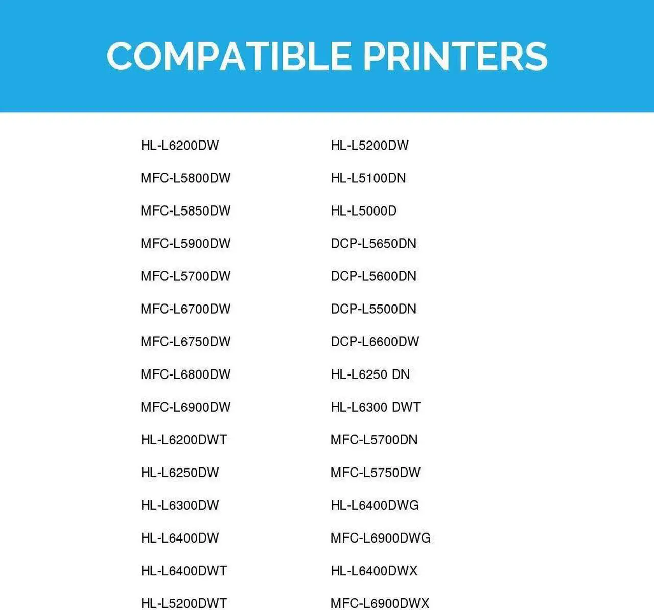 Alt view image 7 of 11 - LD Products Compatible Toner Cartridge & Drum Unit Replacements for Brother TN820 & DR820 (2 Toners, 1 Drum, 3-Packs) for use in DCP-L6600DW HL-L6200DW HL-L6200DWT HL-L6250DN HL-L6250DW HL-L6300DWT