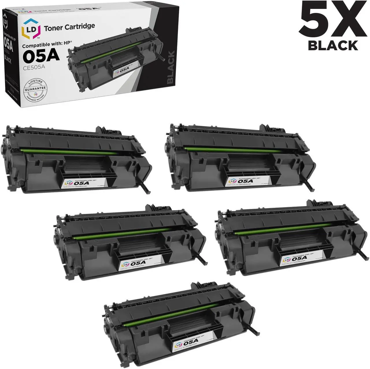 Main image of LD Products Compatible Toner Cartridge Replacements for HP 05A HP05A CE505A