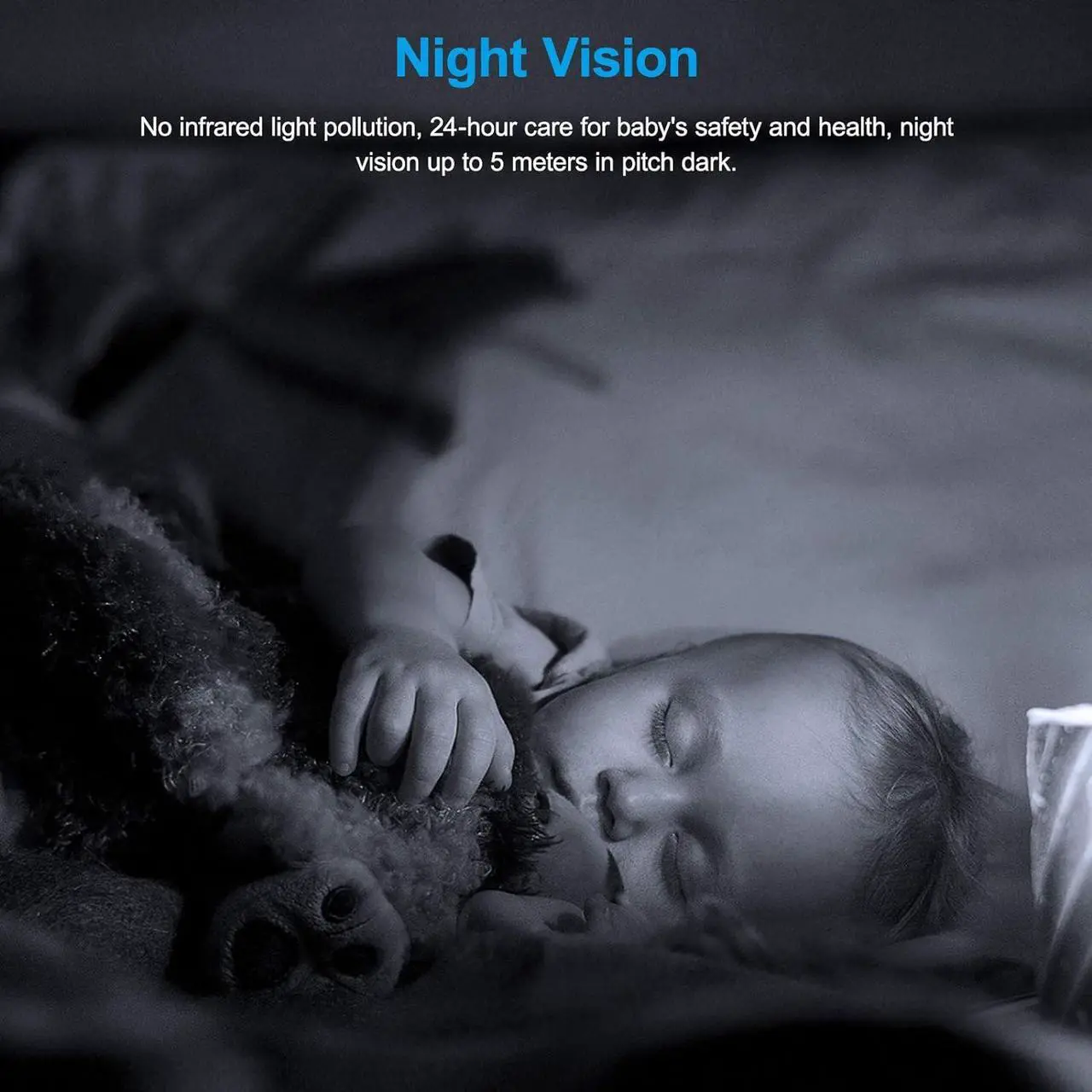 Alt view image 6 of 7 - Wansview Security Camera, IP Camera 2K, WiFi Home Indoor Camera for Baby/Pet/Nanny, 2 Way Audio Night Vision, Works with Alexa, with TF Card Slot and Cloud