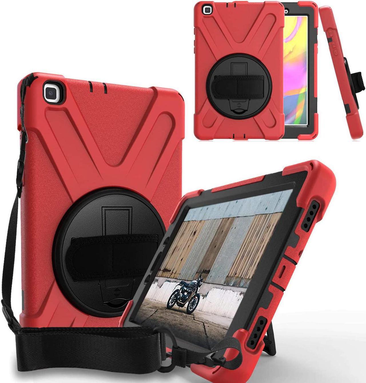 Galaxy Tab A 8.0 T290 Case, Shockproof Heavy Duty Impact Drop Protection Case Cover for Samsung Galaxy Tab A T290/T295/T297 SM-T290 SM-T295 SM-T297 (Shield Red)