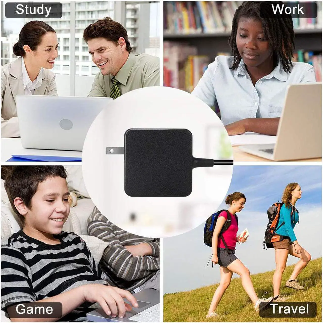 Alt view image 6 of 7 - 26W AC Charger Fit for Samsung 11.6" Chromebook 3 2 XE500C13 PA-1250-98 XE303C12 XE501C13 500C 503C XE503C12 XE503c32 Laptop Power Adapter Supply Cord