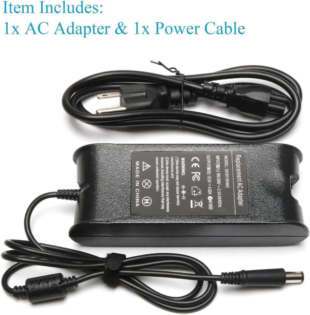 Alt view image 5 of 7 - 90W Ac Adapter Laptop Charger Replacement for Dell Inspiron N4010 N4110 17R N7010 N7110 N5010 N5011 N5030 N5040; P/N: PA-10 PA-3E PA10 with Size 7.4x5.0mm 19.5V 4.62A Power Supply Cord Plug