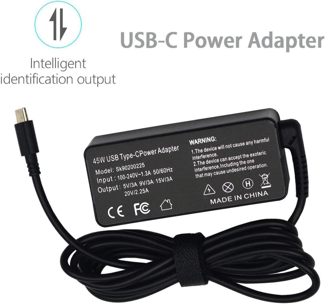 Alt view image 4 of 7 - 45W USB C Charger for Lenovo Chromebook 300e 500e S330 S340 C340 C330 100e ThinkPad T480s T480 T580 E580 T580s Chromebook 2nd Gen AST MTK AC Adapter Cord Power Cord