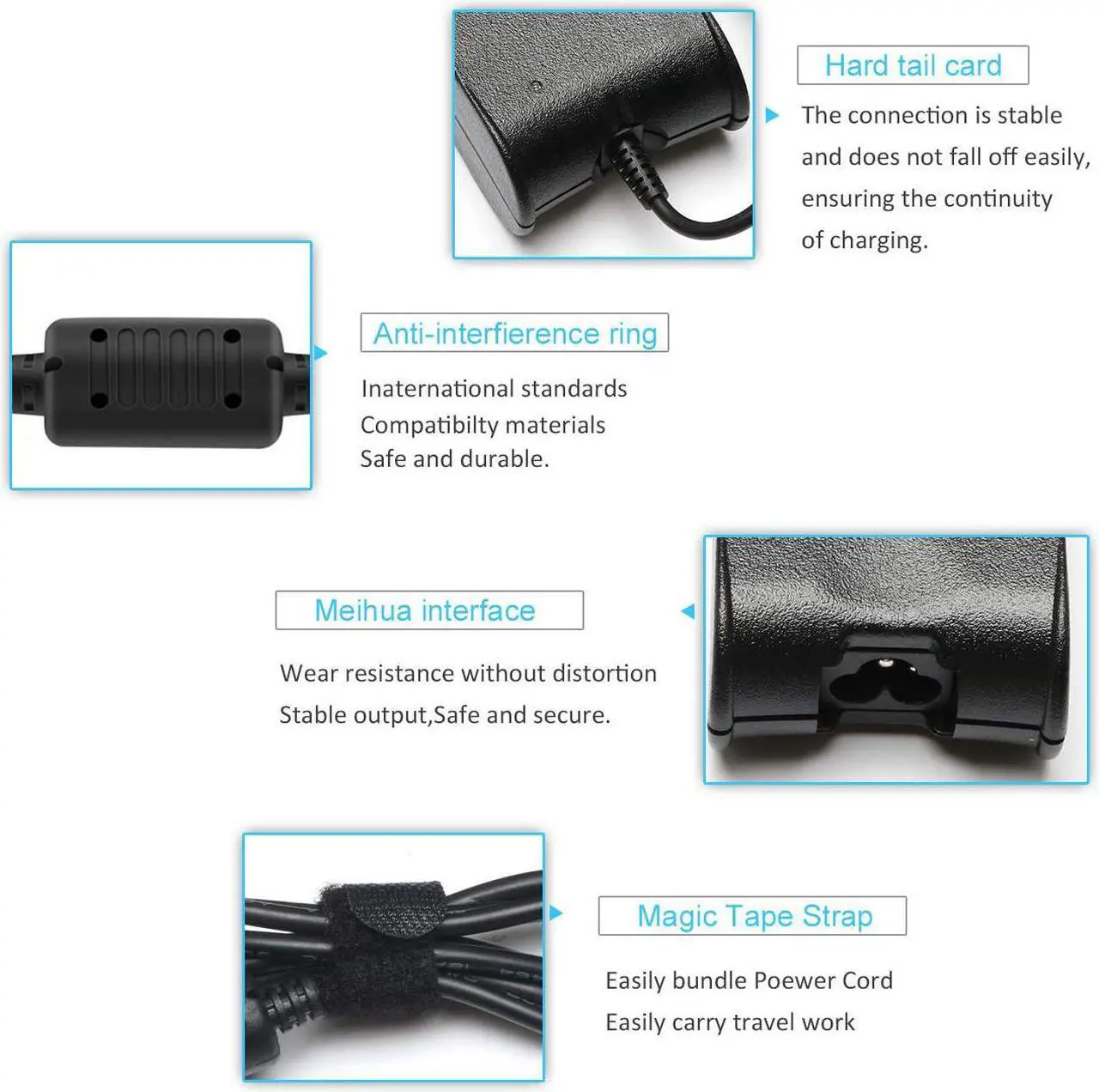Alt view image 3 of 7 - N4010 65W AC Adapter Laptop Charger for Dell Inspiron N7010 N4110 N5110 N5010 N7110 14 3421 5421 14R 5437 5421 15 3521 3537 3531 15R 5521 17 3721 5748 17R 5737,Latitude E6320 E6420 Power Supply Cord