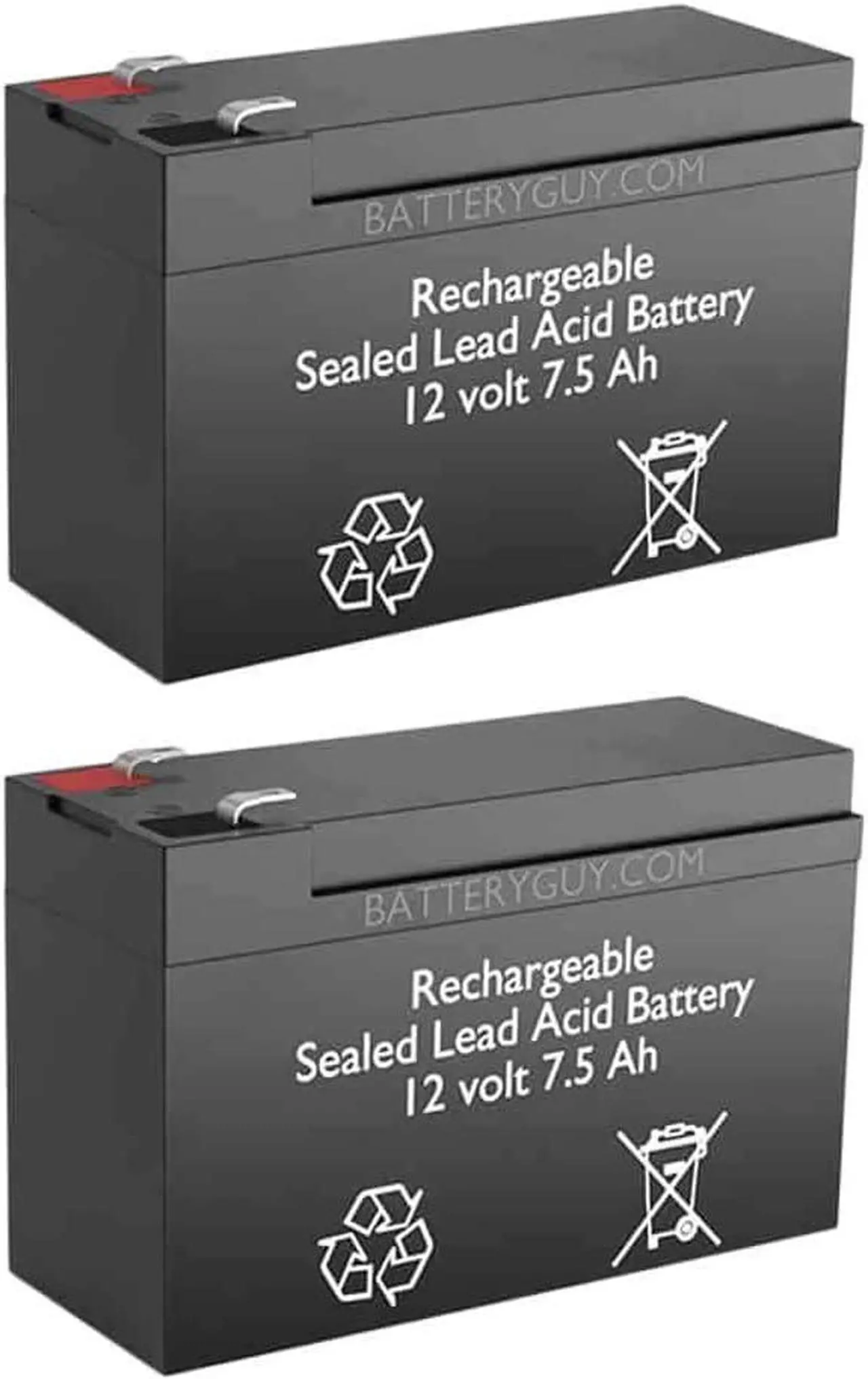 Main image of BatteryGuy PW9120-700 MFD Replacement 12V 7.5Ah SLA Batteries - Battery Guy Brand Equivalent (Rechargeable, High Rate) - Qty of 2