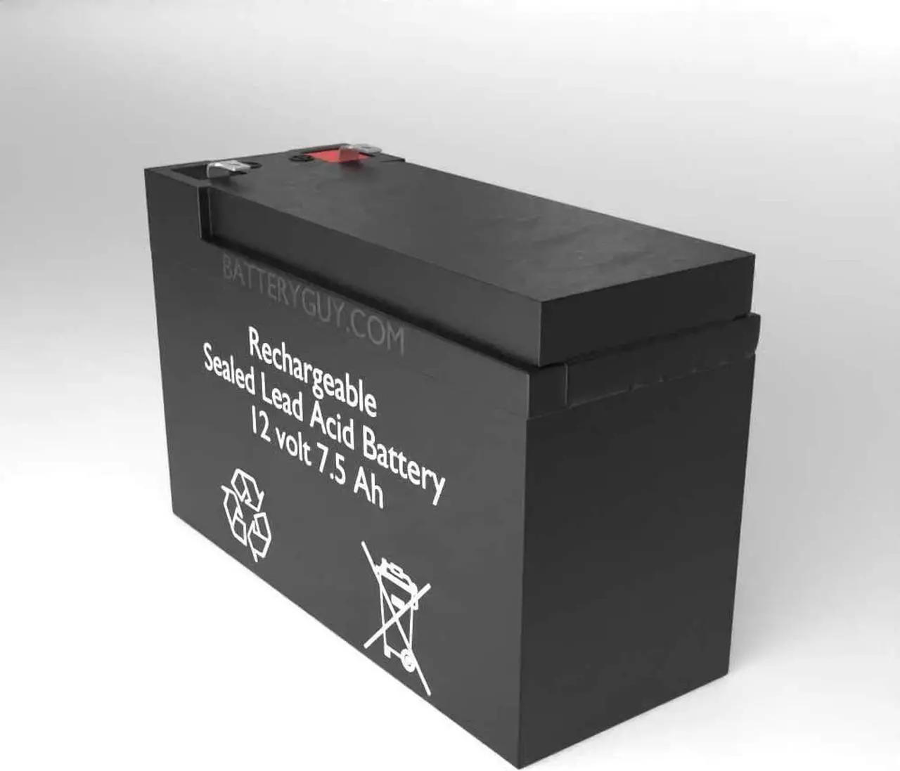 Alt view image 3 of 7 - BatteryGuy PW9120-700 MFD Replacement 12V 7.5Ah SLA Batteries - Battery Guy Brand Equivalent (Rechargeable, High Rate) - Qty of 2