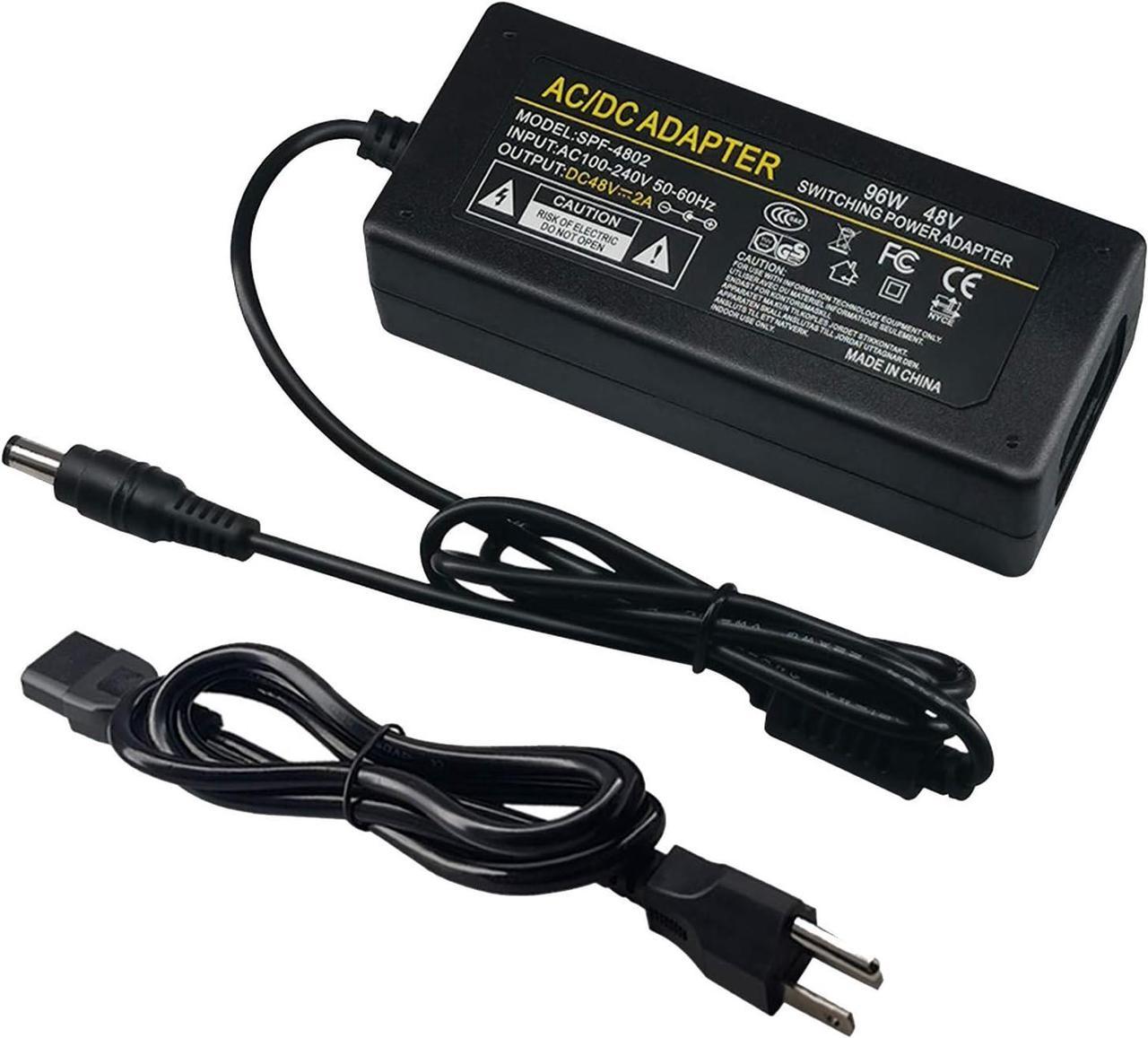 48V 2A Power Supply Adapter AC 100-240V to DC 48V 2A Power Adapter Chager Interface 5.5 x 2.5mm Plug