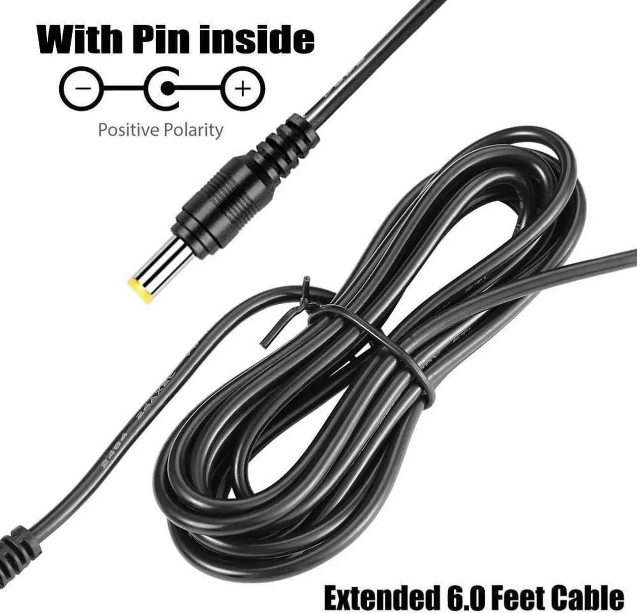 Alt view image 6 of 6 - Universal 12V Power Cord for  Blu-Ray DVD Player AC Adapter for  BDP-S5200 BDP-S3200 BDP-S6700 BDP-S3500 BDP-S5700 Blu-Ray DVD Player.Replacement for  AC-M1208/M1210/M1215UC AC Adapter