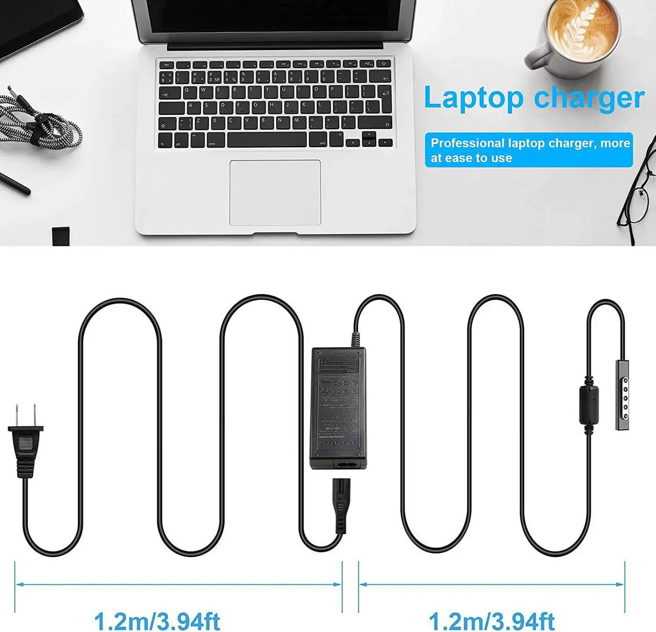 Alt view image 7 of 7 - Microsoft Surface Pro 1 Pro 2 Pro RT Power Adapter Charger for Microsoft Surface Pro 1 Pro 2 Surface RT and 10.1 Windows 8 Tablet PC 48W 12V 3.58A