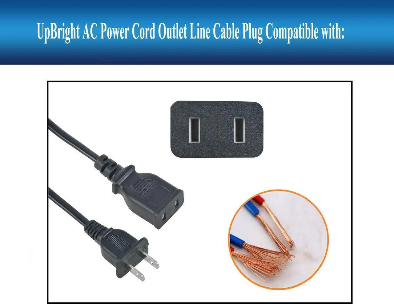 Alt view image 2 of 4 - UpBright AC in Charging Cord Charger Cable Compatible with CenTech 4-in-1 Jump Starter Air Compressor Item# 62453 62374 56631 Portable Power Pack 348985 Jump Start Cen-Tech 12V 17Ah Lead-Acid Battery