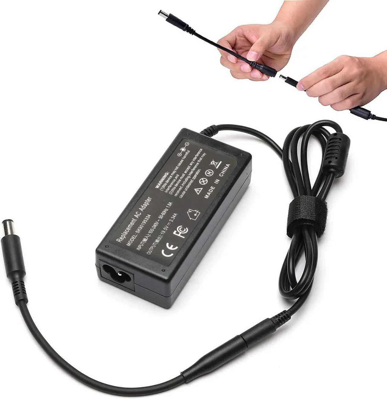Alt view image 6 of 6 - 65W AC Charger for Dell Inspiron 15-7000 15-5000 15-3000 17-7000 17-5000 17-3000 13-7000 11-3000 2 in 1 Series 3558 3181 5100 5535 5555 5558 5559 5567 XPS 9350 9360 la65ns2-01 Charger Laptop Power