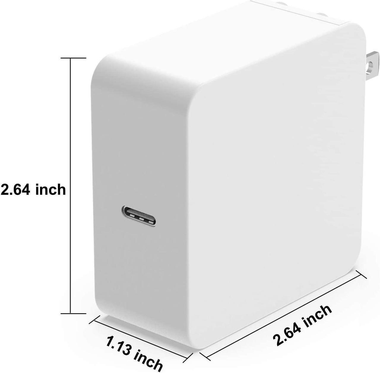 Alt view image 2 of 7 - 65W Type C AC Charger Fit for Huawei MateBook X Pro 2019/2020, MateBook D 14/D 14 AMD, MateBook D 15/D 15 AMD, MateBook 14/14 2020/14 2020 AMD, Honor MagicBook 14/15 Laptop Power Supply Adapter Cord