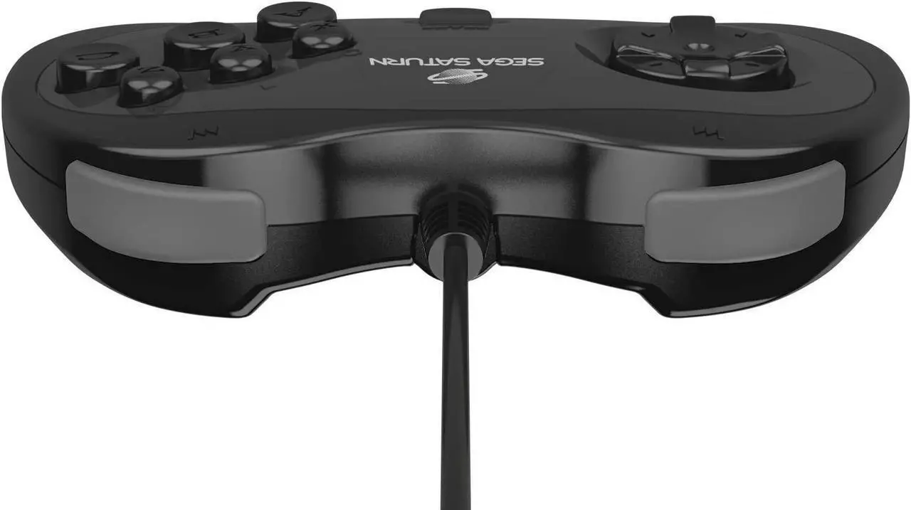 Alt view image 5 of 7 - Retro-Bit Official Sega Saturn USB Controller Pad (Model 2) for Sega Genesis Mini, PS3, PC, Mac, Steam, Switch - USB Port (Black)
