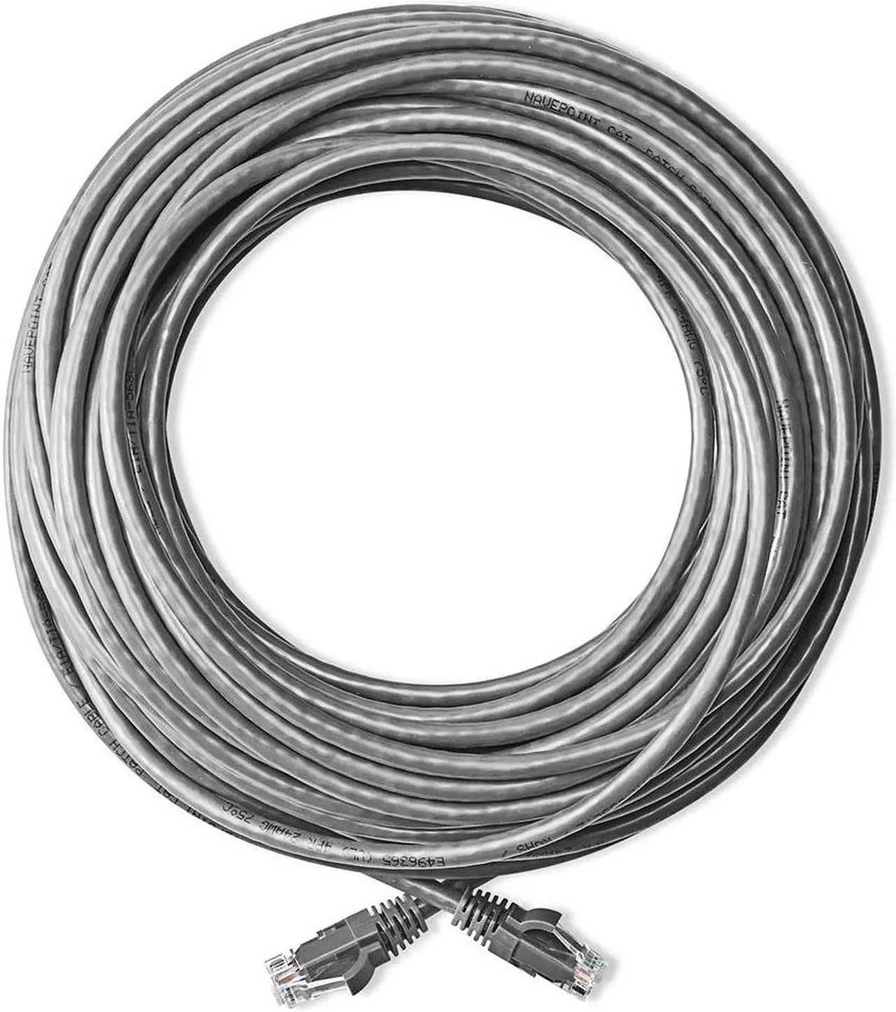 Alt view image 3 of 4 - NavePoint Cat6 UTP Ethernet Network Patch Cable UL Listed, 75 FT., 10 Gbps, Gray