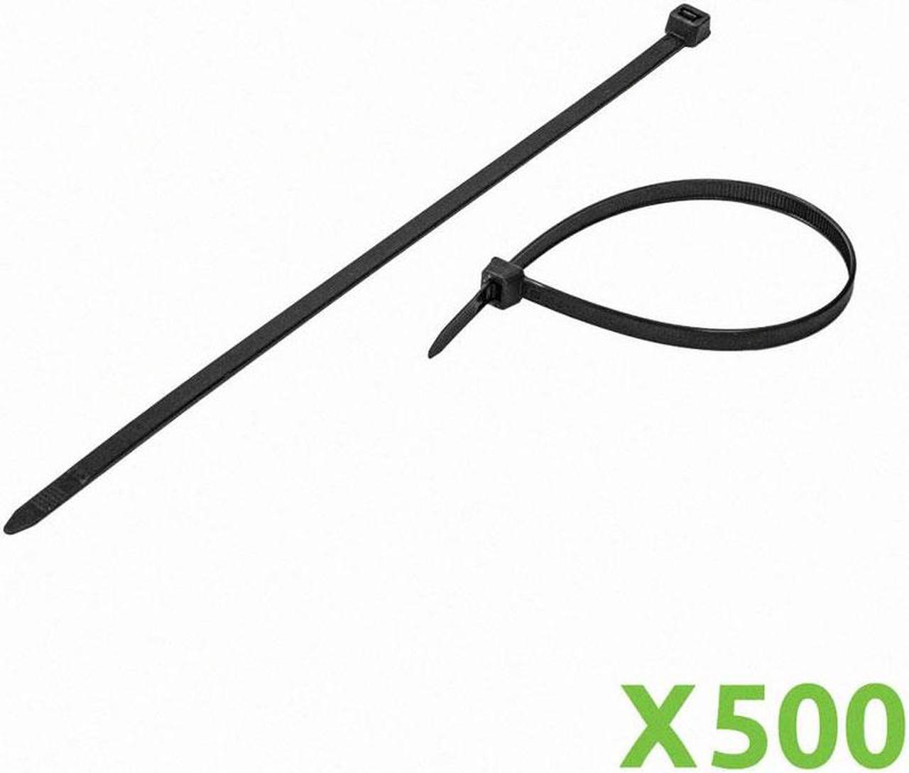 Alt view image 2 of 4 - NavePoint 12 Inch Nylon UV Resistant Cable Wire Zip Tie 120 lbs - Black 500 Pack Lot Pcs Qty