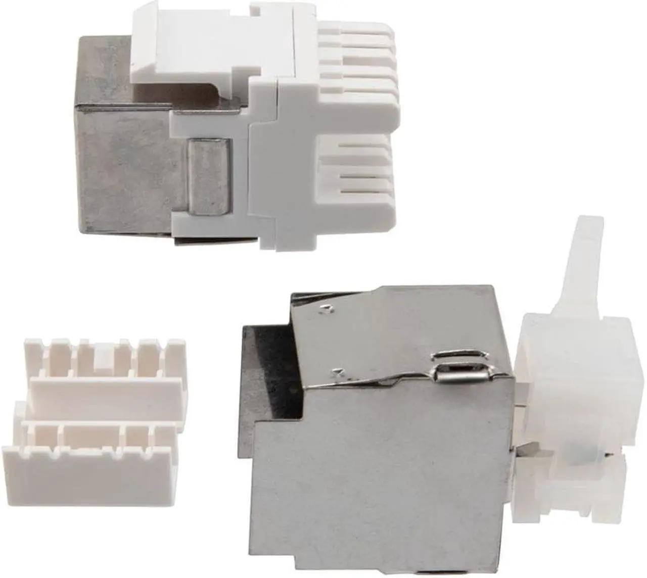 Alt view image 3 of 4 - NavePoint 180 Degree CAT6 Keystone Jack, RJ45 female, 25 pack, FTP Shielded