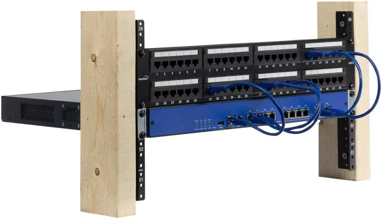 Alt view image 3 of 4 - NavePoint 6U Vertical Rack Rail Pair DIY Kit with Hardware