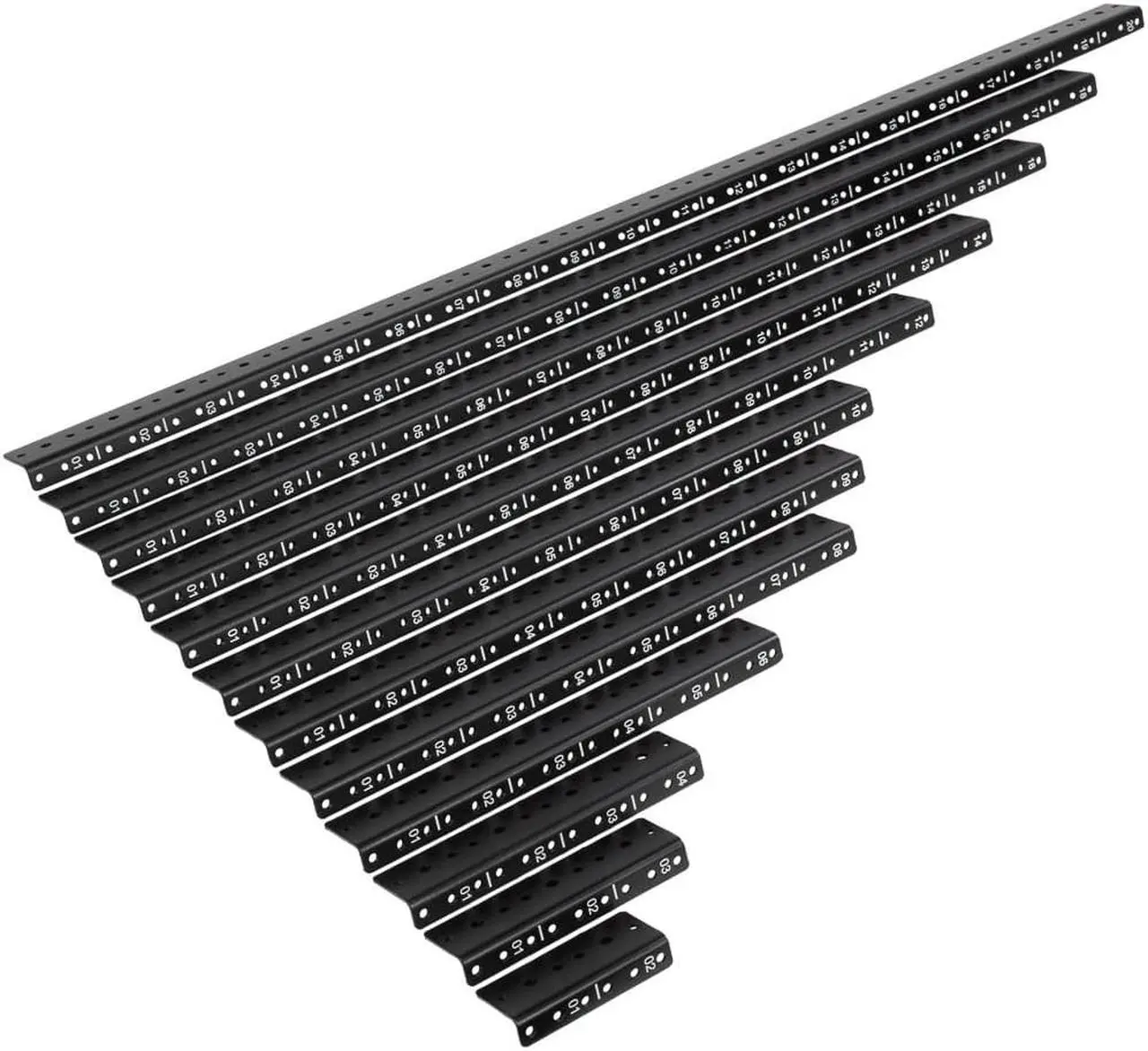 Alt view image 2 of 4 - NavePoint 6U Vertical Rack Rail Pair DIY Kit with Hardware