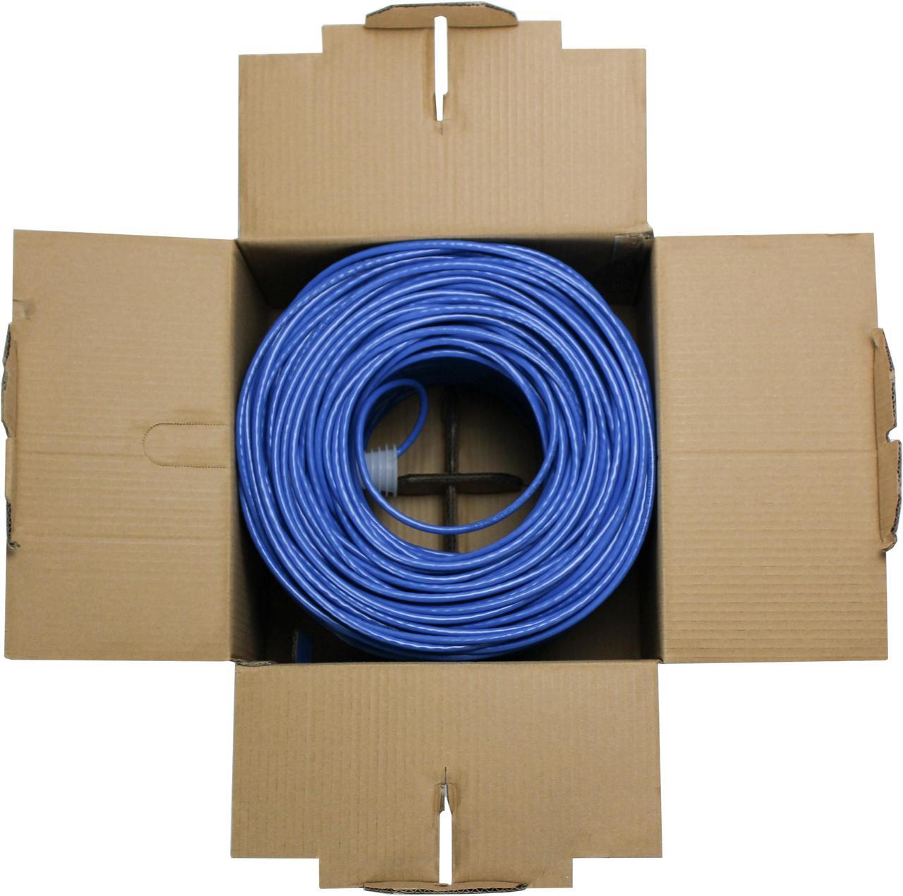 Alt view image 5 of 5 - NavePoint CAT6 (CCA) Ethernet Network Cable / Wire UTP Pull Box 500ft Cat-6 Blue