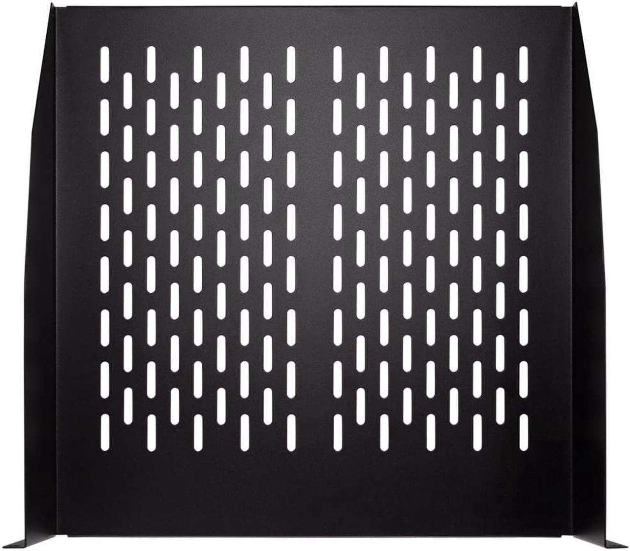 Alt view image 3 of 4 - NavePoint 2U Vented Cantilever Fixed Shelf 18-Inches Deep Black