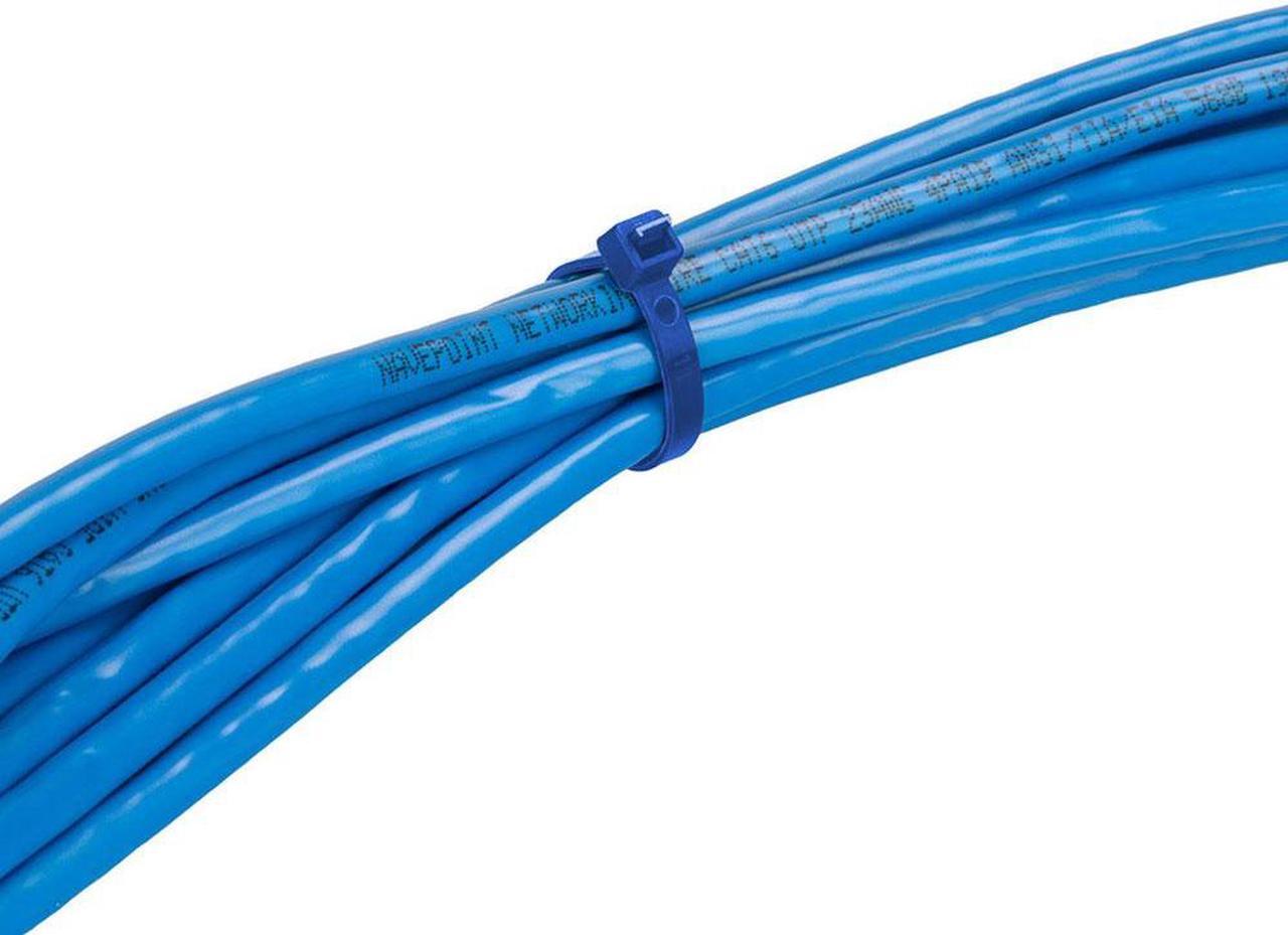 Alt view image 3 of 3 - NavePoint 20 Inch Nylon Blue Cable Ties 50 Lbs  100 Pack