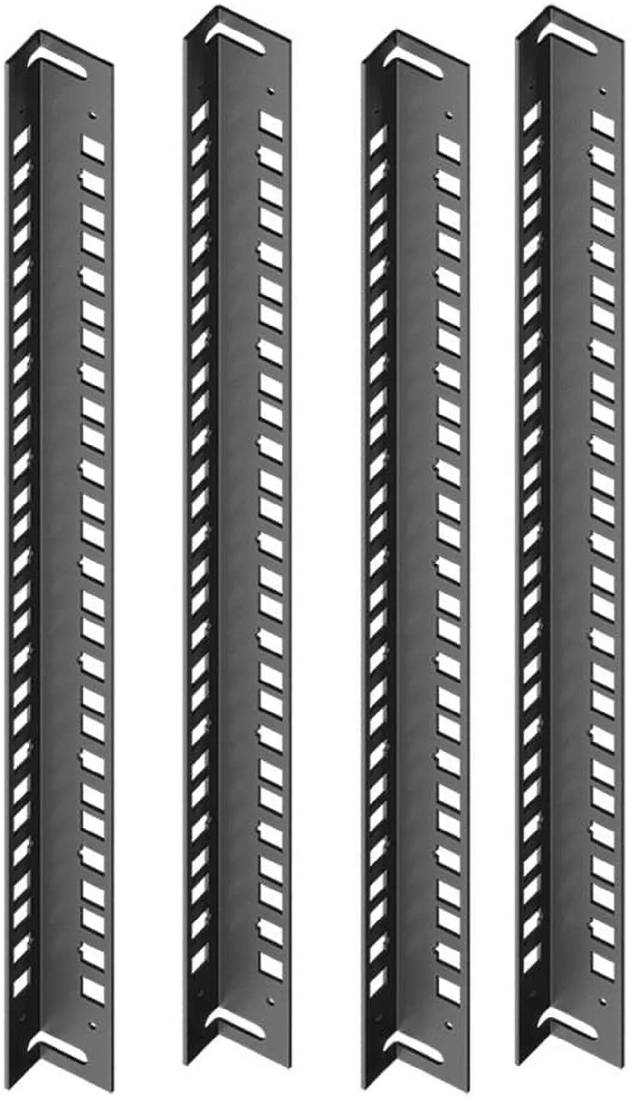 Alt view image 4 of 4 - NavePoint 9U Cabinet Vertical Rack Rail Kit