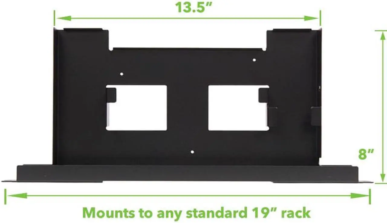 Alt view image 2 of 4 - NavePoint Cisco ASA5505 19" Server Cabinet Rack Mount Shelf Kit Black