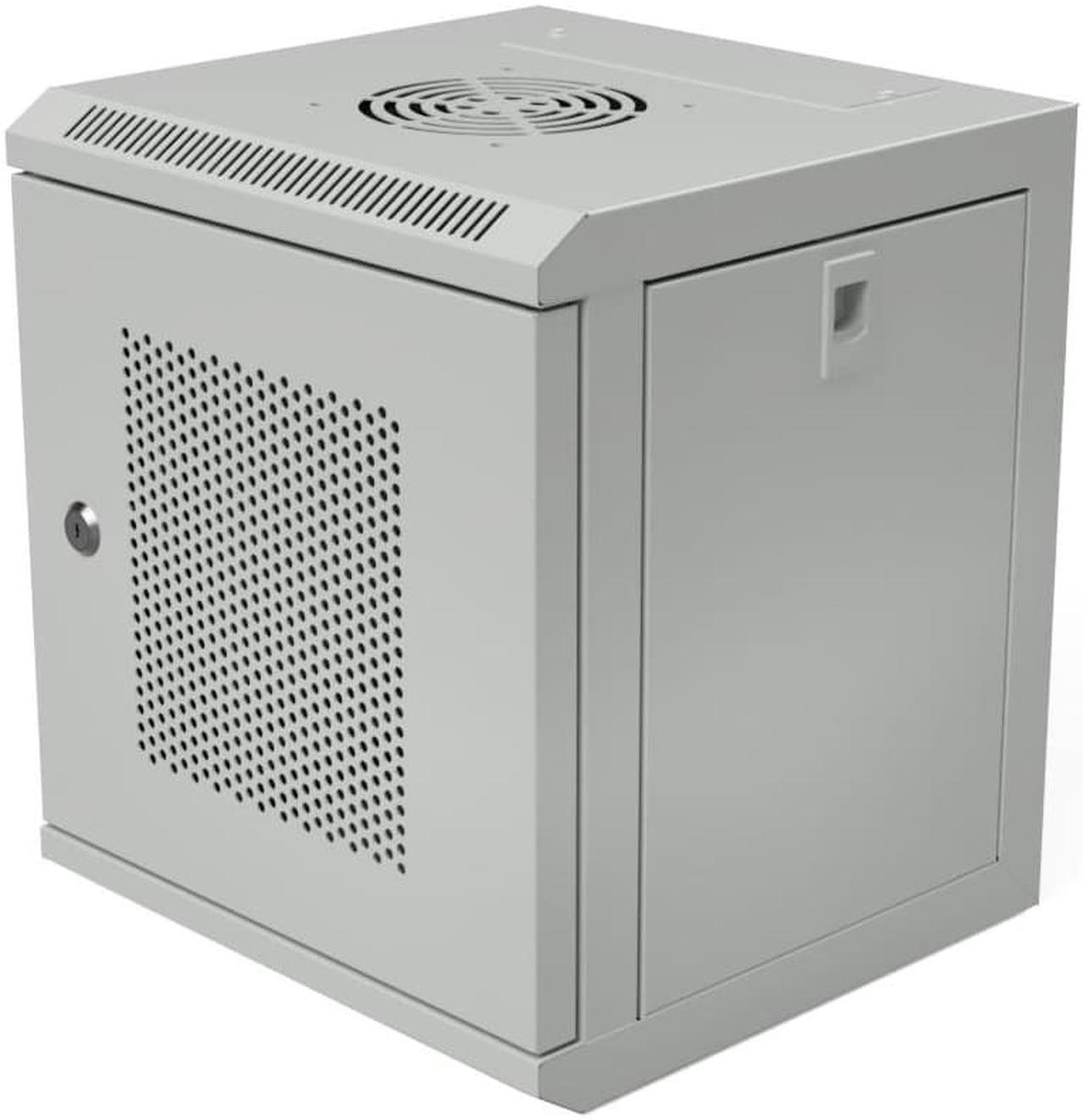 Alt view image 2 of 4 - NavePoint 11.8 in Wall Mount Network Cabinet, 6U, Perforated, Gray