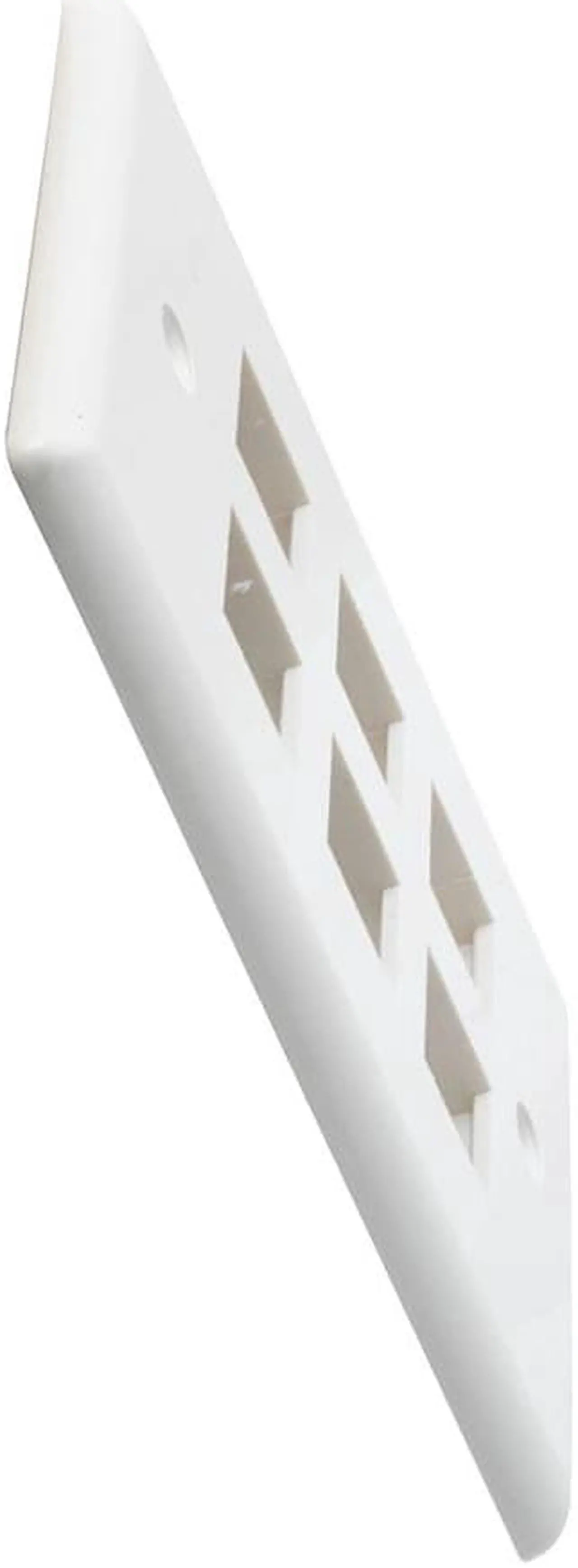 Alt view image 4 of 4 - NavePoint Snap-In Keystone Jack Flush Mount Wall Plate, ABS, 6-Port, White, 10-Pack