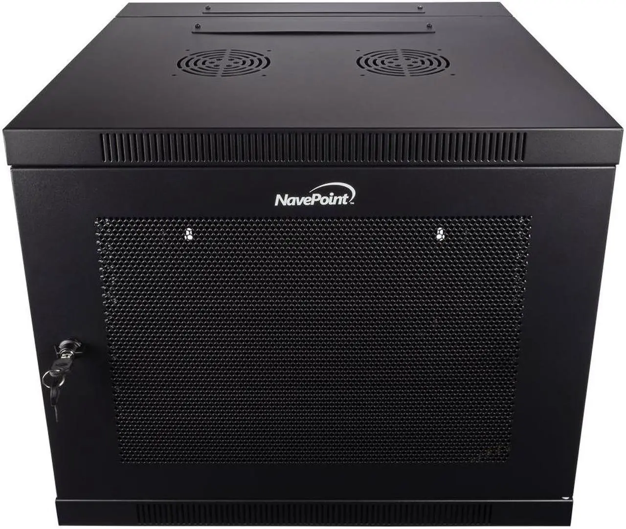 Main image of NavePoint 9U Wall Mount Hinged Swing Out Perforated IT Server Network Rack Cabinet Lock