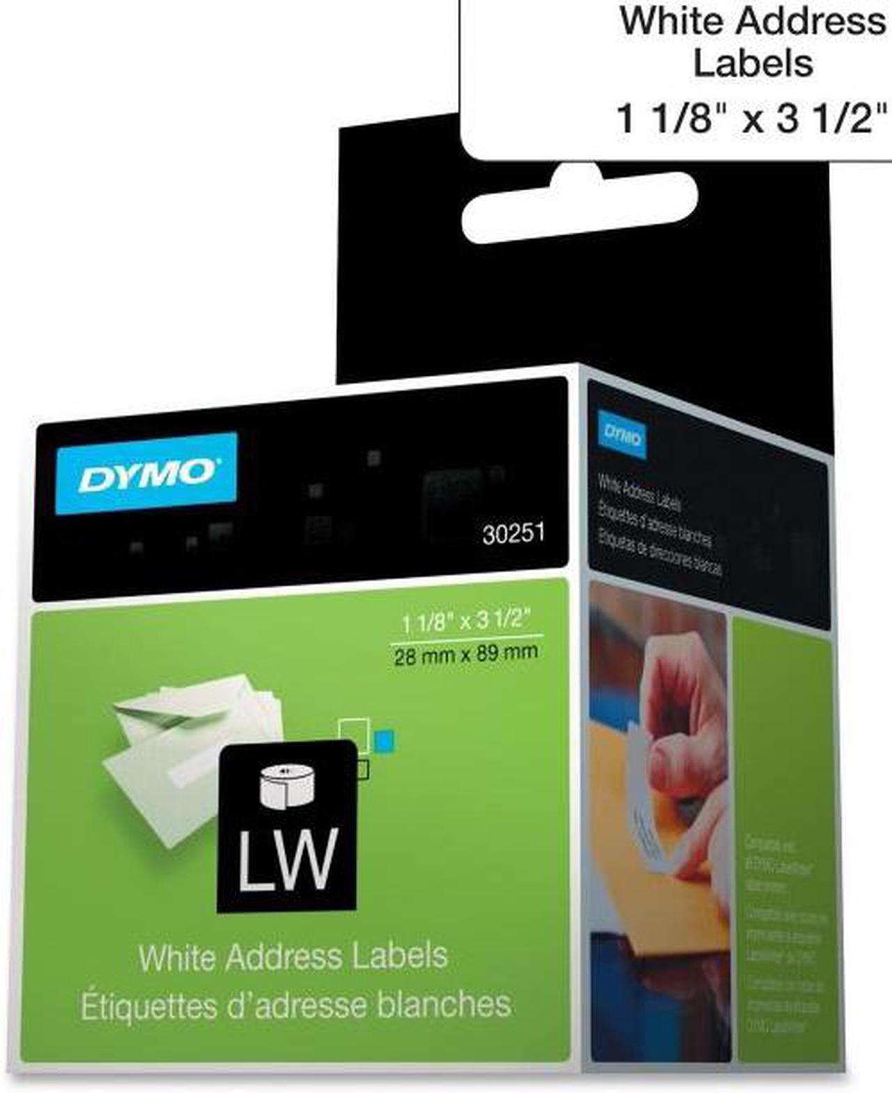 SANFORD 30251 30251 LabelWriter Address Label - 3.50" Width x 1.12" Length - 130 / Box - Rectangle - 130/Roll - Paper - Direct Thermal - White