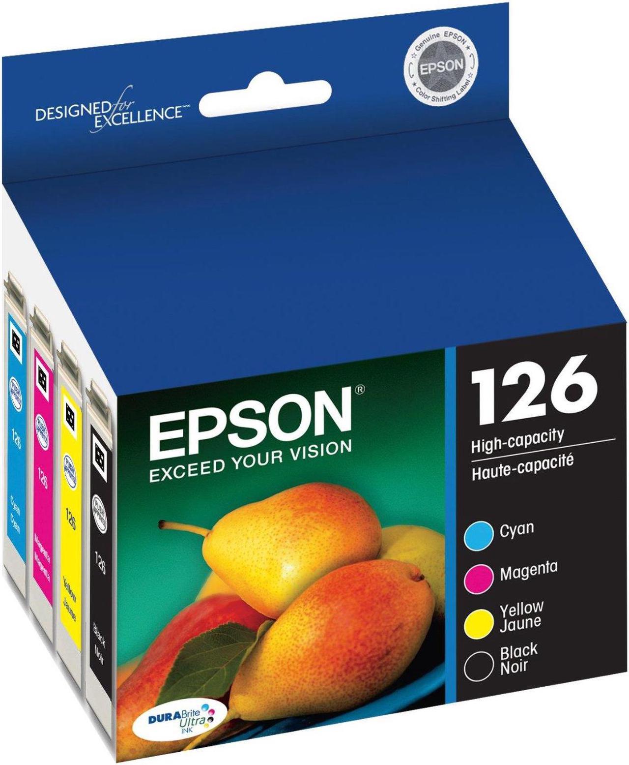 Epson T126 Black And Color Ink Cartridge Combo Pack