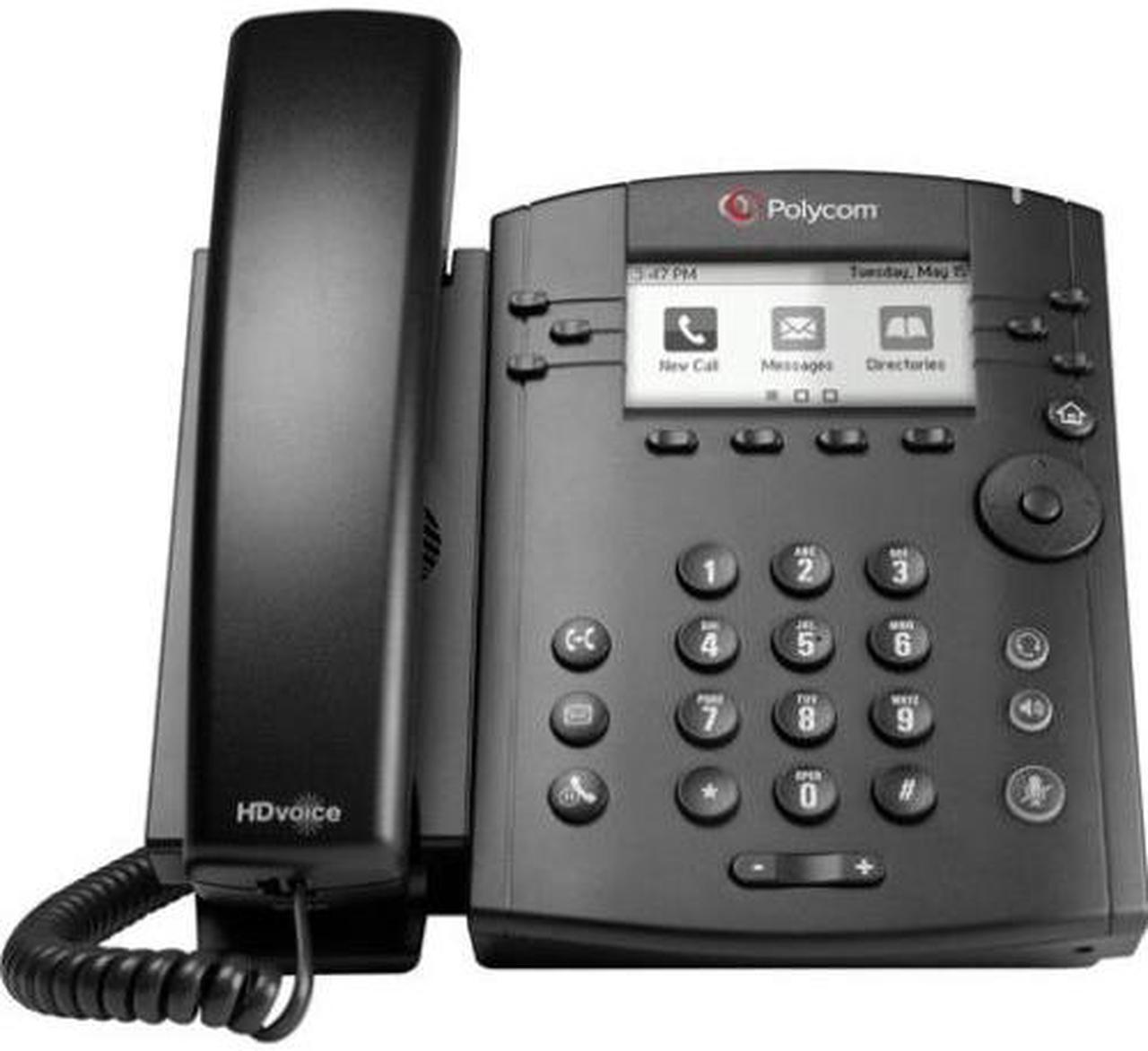 Polycom 2200-48350-025 VVX 311 Corded Business Media Phone System, 6-Line, WW PoE