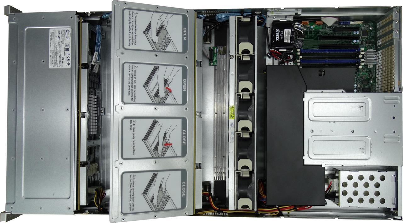 Alt view image 3 of 3 - Supermicro 6028R-E1CR24N 24 Bay LFF 2U  Server with 2x Flex Bays, 2x E5-2660 V3 2.6GHz 10-Core CPU, 128GB DDR4 RAM, AOMS3108MH8L