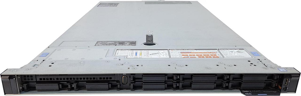 Main image of Dell EMC PowerEdge R640 8 Bay SFF, 2x Gold 6154 3GHz 18-Core CPU, 256GB DDR4 RAM, H730pm, 2x 1.92TB 12G SAS SSD, 4x 1GbE