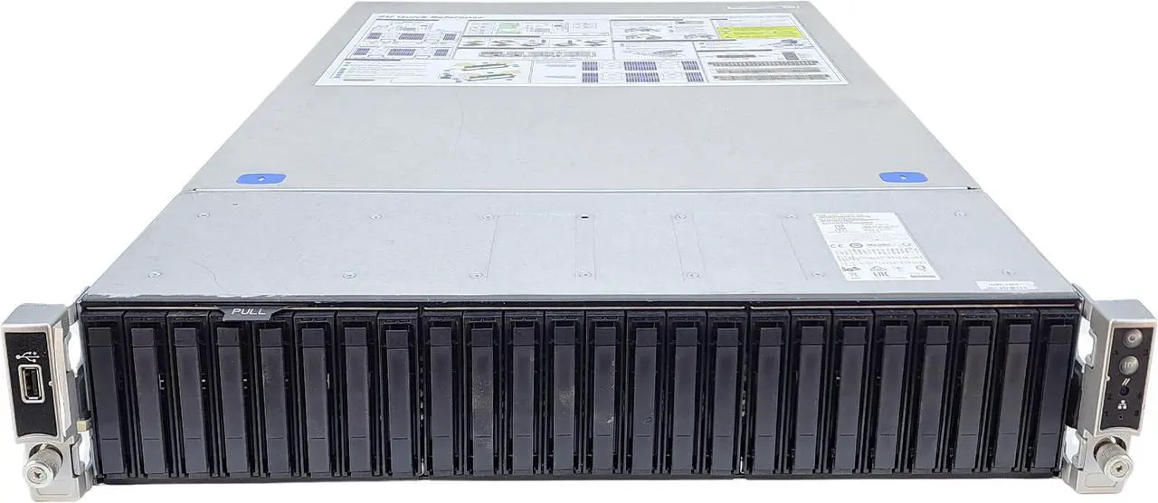 Main image of Intel RR2000 24x NVMe, 2x Silver 4110 2.1GHz 8-Core CPU, 256GB 2666MHz DDR4 RAM, 24x Trays