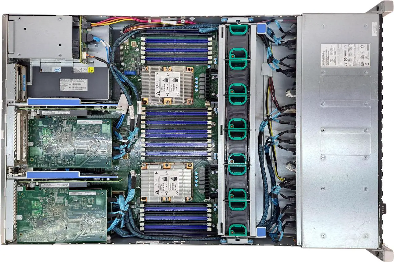 Alt view image 3 of 3 - Intel RR2000 24x NVMe, 2x Silver 4110 2.1GHz 8-Core CPU, 256GB 2666MHz DDR4 RAM, 24x Trays