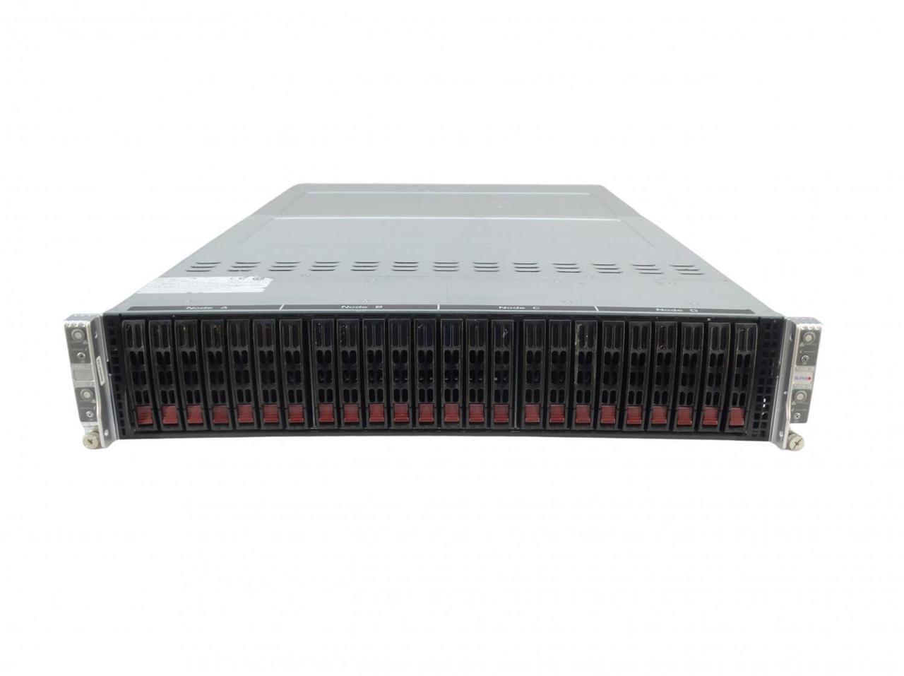 Main image of SuperMicro SuperServer 2028TP-HTTR 2U 4-Node Server, 8x Xeon E5-2680 V4 2.4GHz 14-Core CPU, 2TB DDR4 RAM, 8x 480GB SATA
