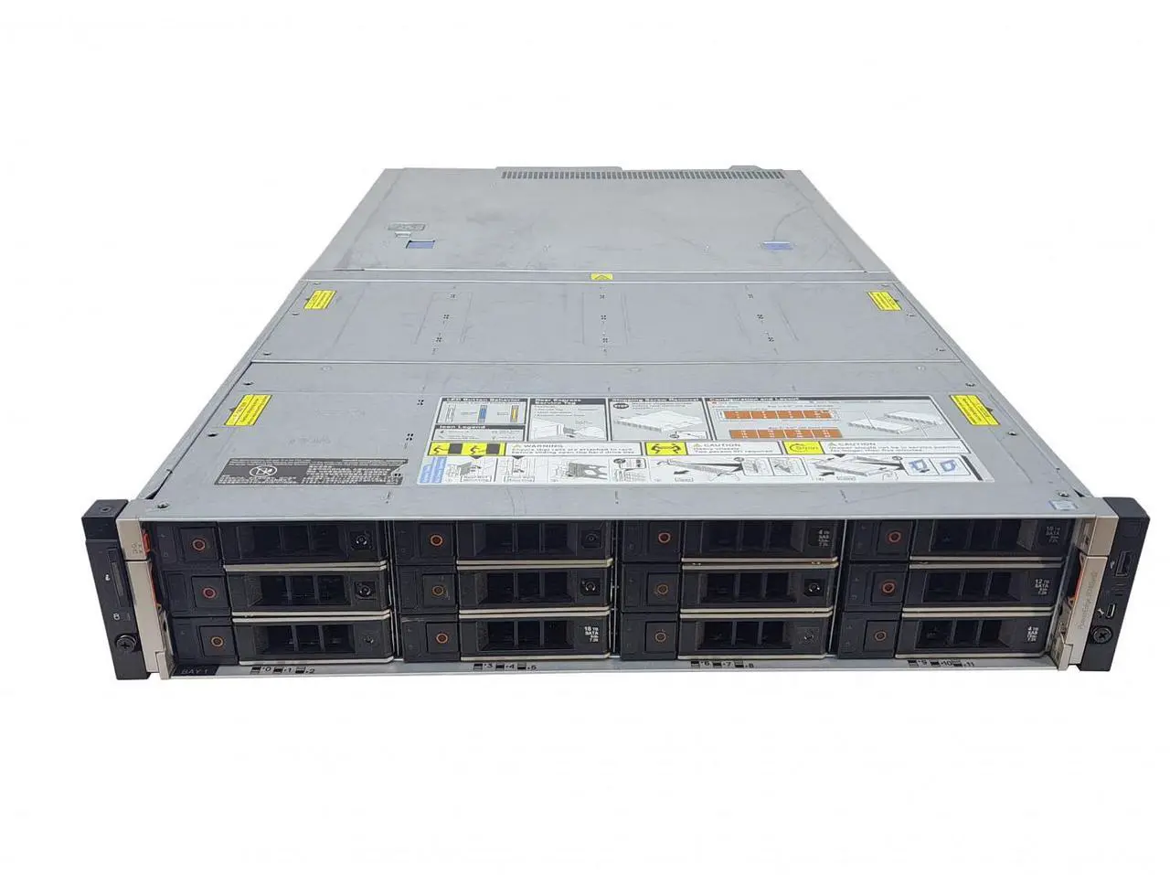 Main image of Dell EMC PowerEdge R740xd2 24x LFF, 2x Xeon Gold 6262V 1.9GHz 24-Core CPUs, 512GB 2666MHz Memory, PERC H730p, 12x 12TB 12Gbps SAS, iDRAC 9 Enterprise, Rails