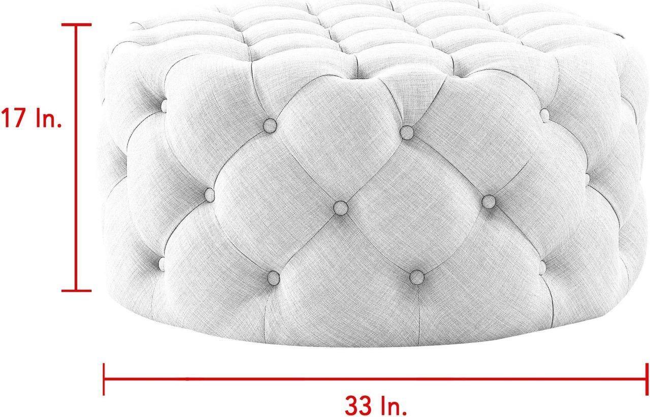 Alt view image 7 of 7 - Jenelle Navy Blue Velvet Cocktail Ottoman - Allover Tufted | Round | Castered Legs | Inspired Home