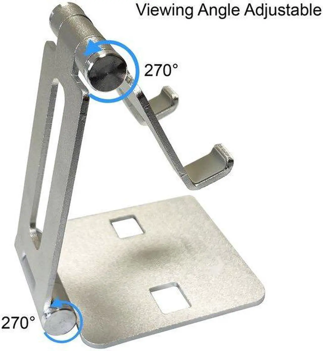 Alt view image 3 of 4 - Amer Mounts Simplicity Folding Phone Stand (Bright Aluminum)