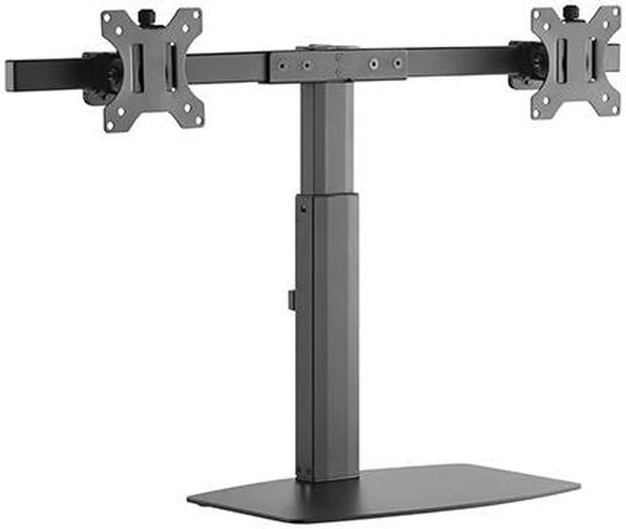 Amer Mounts 2EZH | Dual Screen Pneumatic Vertical Lift Monitor Stand | Supports 17" - 27" Monitors