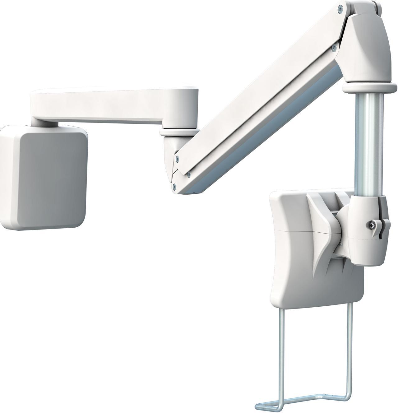 Amer Mounts AHC1AW | Wall Mount Articulating Arm for Healthcare and Medical Offices| Supports 15"-24" Monitors