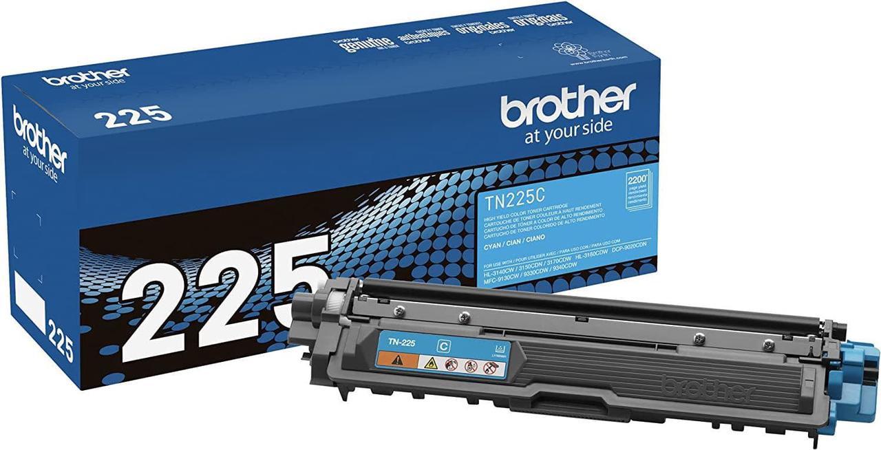 Brother Genuine TN225C High-Yield Cyan Toner Cartridge