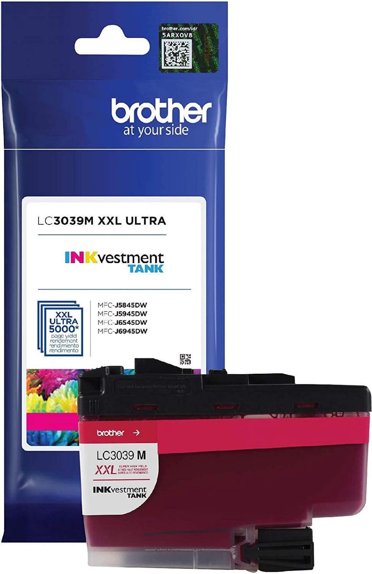 Brother Genuine LC3039M, Single Pack Ultra High-Yield Magenta INKvestment Tank Ink Cartridge, Page Yield Up to 5,000 Pages, LC3039