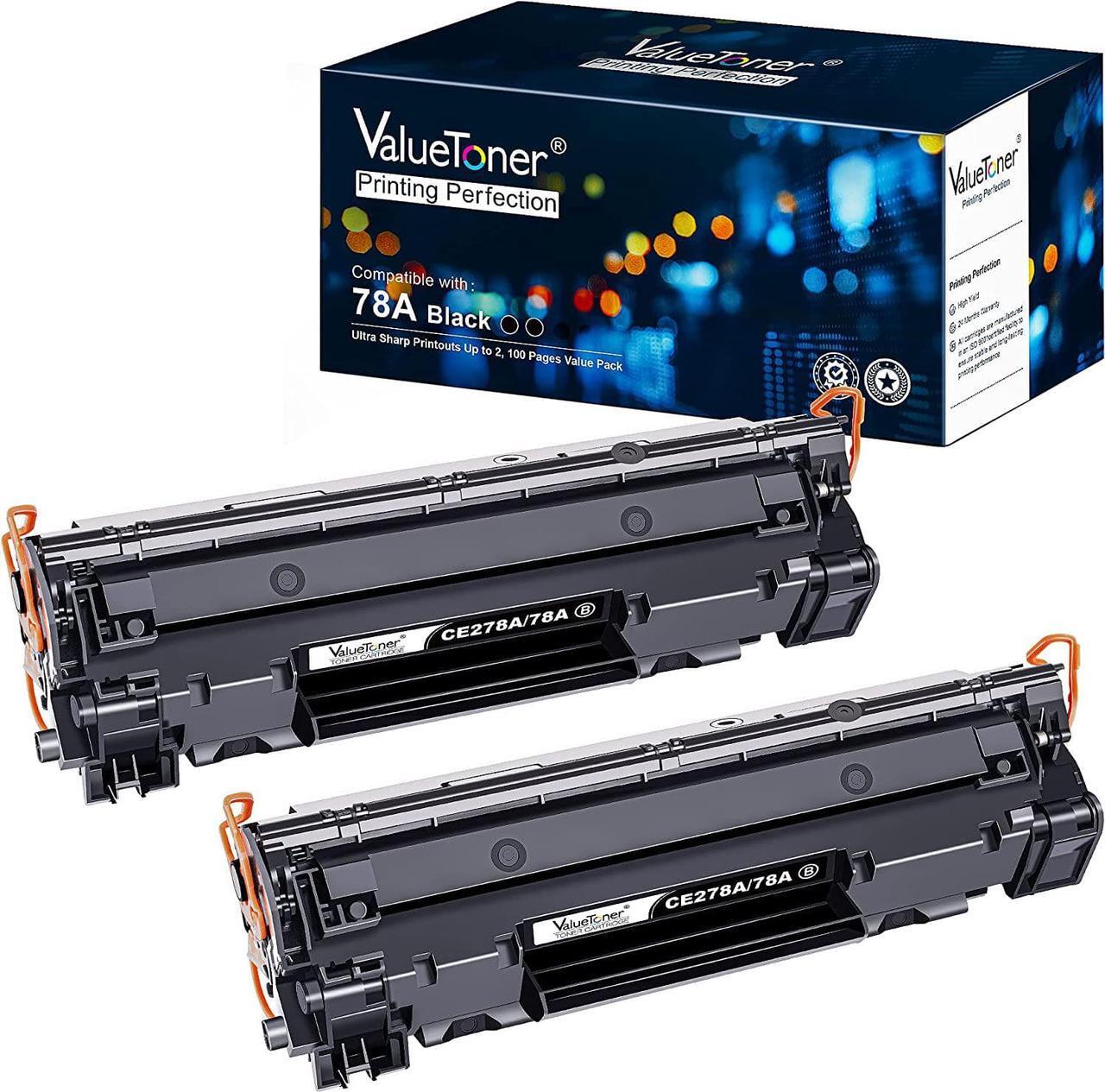 Main image of Valuetoner Compatible Toner Cartridge Replacement  78A Black Toner Cartridge CE278A for Pro M1536dnf, P1606, P1606dn, P1566, P1560, M1536 MFP Printer ( Black, 2 Pack )